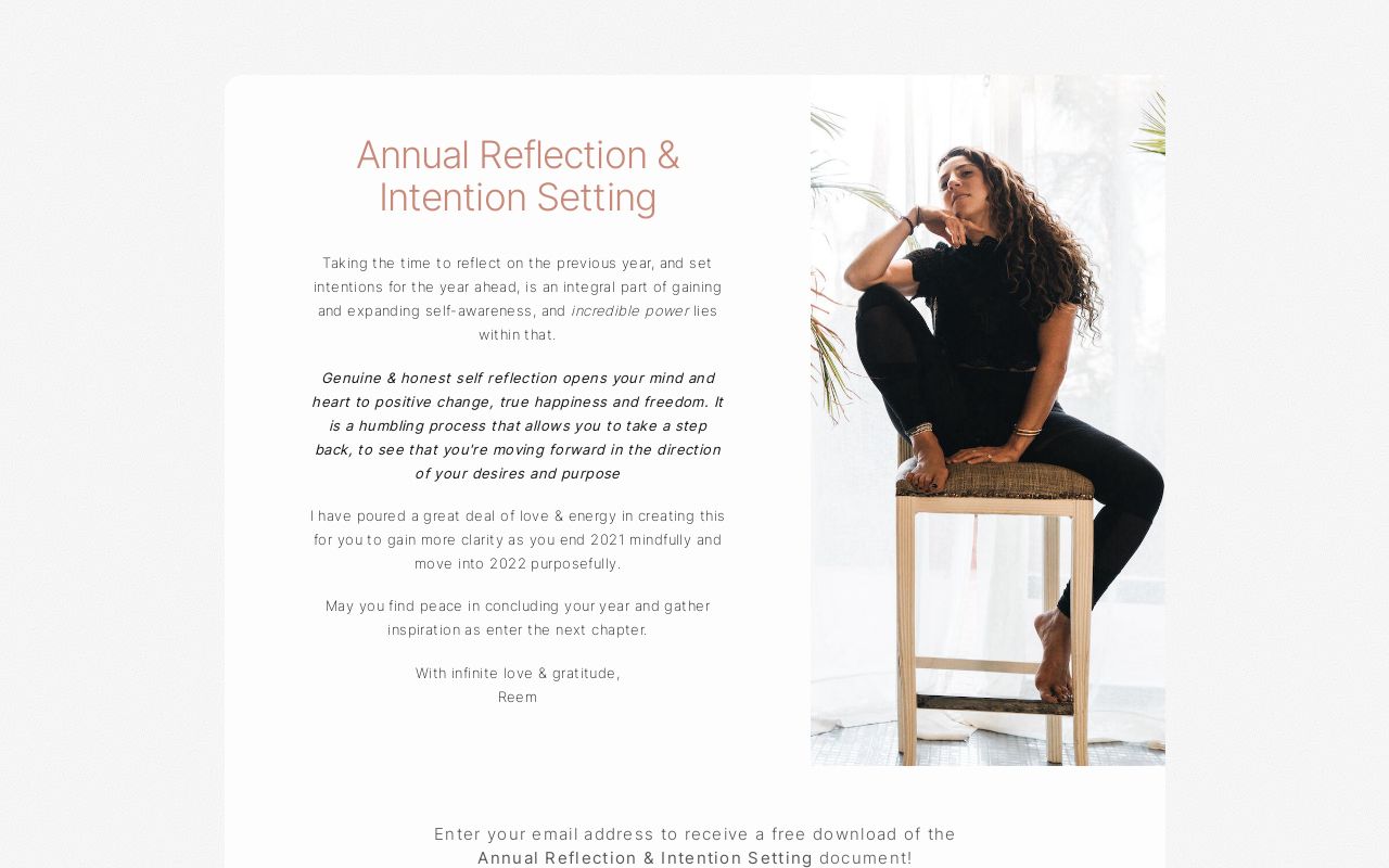 Annual Reflection & Intention Setting